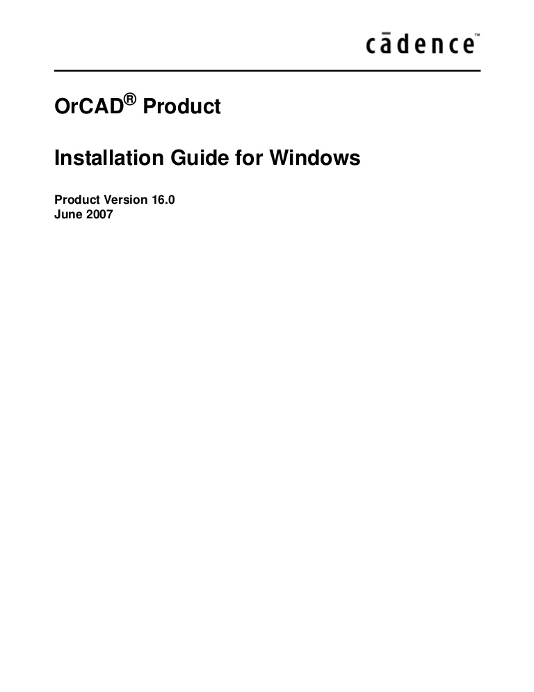 Installing Orcad 15.7
